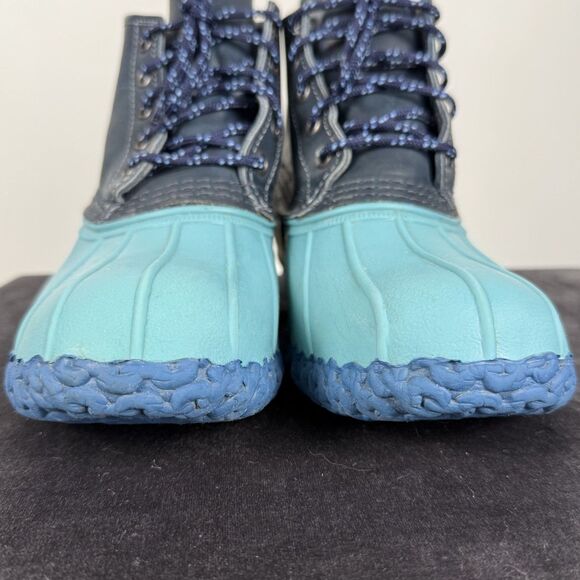 Beanie L.L. Bean Aqua Blue Snow Duck Boots - Womens 8-8.5 / Kids 6M, Maine USA - Picture 5 of 12